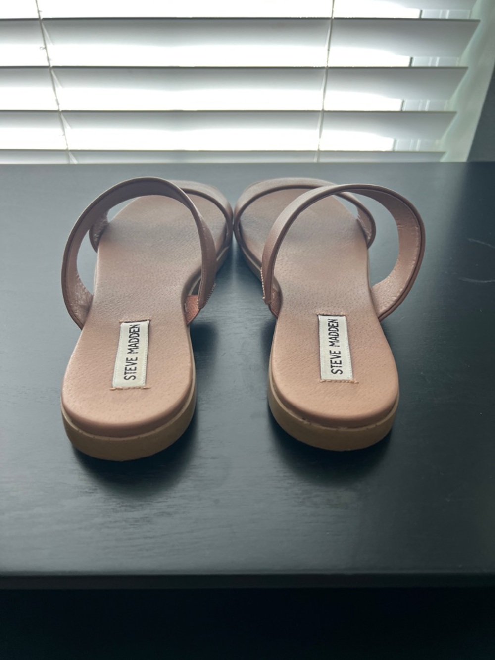 Steve Madden Women's Double-Strap Slide Sandals in Brown/Tan - Picture 3 of 4